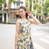 Váy đầm hoa gile đuôi cá White Floral 2