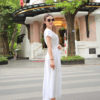 Váy đầm chân váy dúm tầng White 2