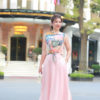 Chân váy xòe khóa sườn Pink 2