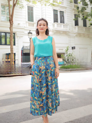 Áo gile thêu viền cổ áo Turq 3