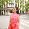 Váy đầm cổ sam dúm eo Coral 1