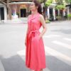 Váy đầm cổ sam dúm eo Coral 3