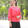 Áo babydoll thêu ngực Red 3