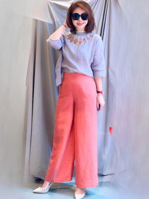 Quần suông ống rộng Rose