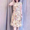 Váy đầm hoa chun eo White Floral