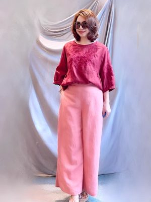 Áo babydoll thêu ngực Plum 1