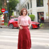 Áo cổ 2 ve tay măng séc Pink 4