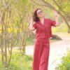Áo cổ 2 ve túi cơi chéo Plum 1