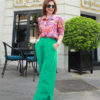 Áo cổ sam túi ngực, tay áo xếp ly Floral 3