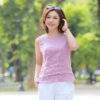 Áo gile thêu can xẻ gấu Lilac 1