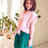 Áo sơ mi gile túi ngực Pink 1