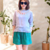 Áo thêu cánh hoa lé cổ áo Lilac 1