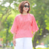 Áo vai rơi kẻ sọc Dot Red 1