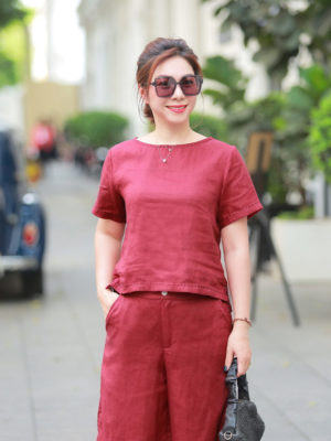 Quần khâu trang trí Plum 4
