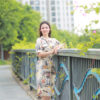 Váy đầm sơ mi tay lỡ 2 túi ngực Floral