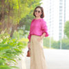 Quần ống rộng Beige