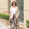 Chân váy 2 túi cài khuy trước Print Floral2