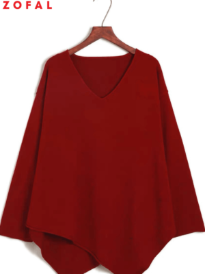 Áo len chữ V Red