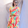 Áo sơ mi cổ đức chun gấu Floral 1