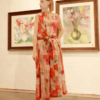 Áo gile buộc nơ Print 3