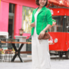 Áo blazer túi ốp Green 2