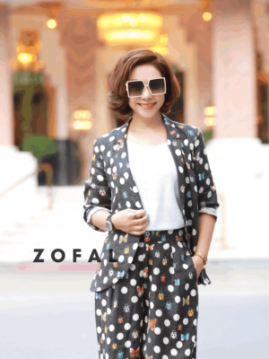 Áo blazer in họa tiết bọ cánh cứng Black Print