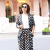 Áo blazer in họa tiết bọ cánh cứng Black Print