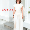Set áo, chân váy len kèm đai White 2
