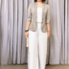Áo blazer túi ốp Stripe