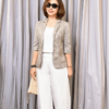 Áo blazer túi ốp Stripe