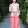 Áo blazer hoa cổ 2 ve túi cơi Floral