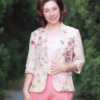 Áo blazer hoa cổ 2 ve túi cơi Floral