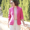 Áo blazer túi ốp Fuschia