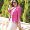 Áo blazer túi ốp Fuschia