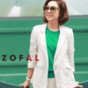 Áo blazer túi chéo 2 hàng cúc Stripe