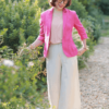 Áo blazer túi ốp Fuschia