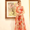 Áo gile buộc nơ Print 4