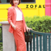 Áo blazer túi chéo 2 hàng cúc Orange