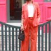 Áo blazer túi chéo 2 hàng cúc Orange